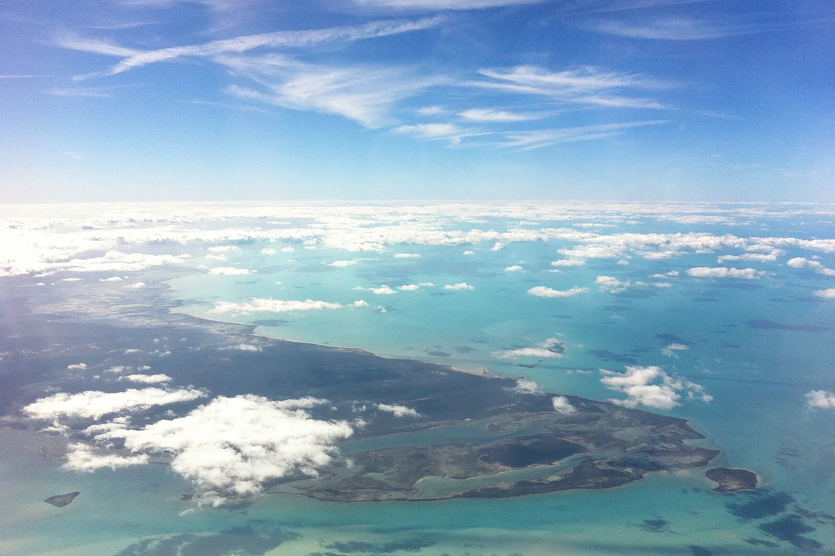 Aerial View Of Bermuda Triangle Against Sky