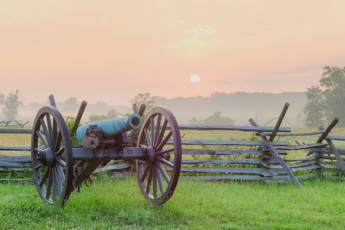 Civil war cannon in Gettysburg