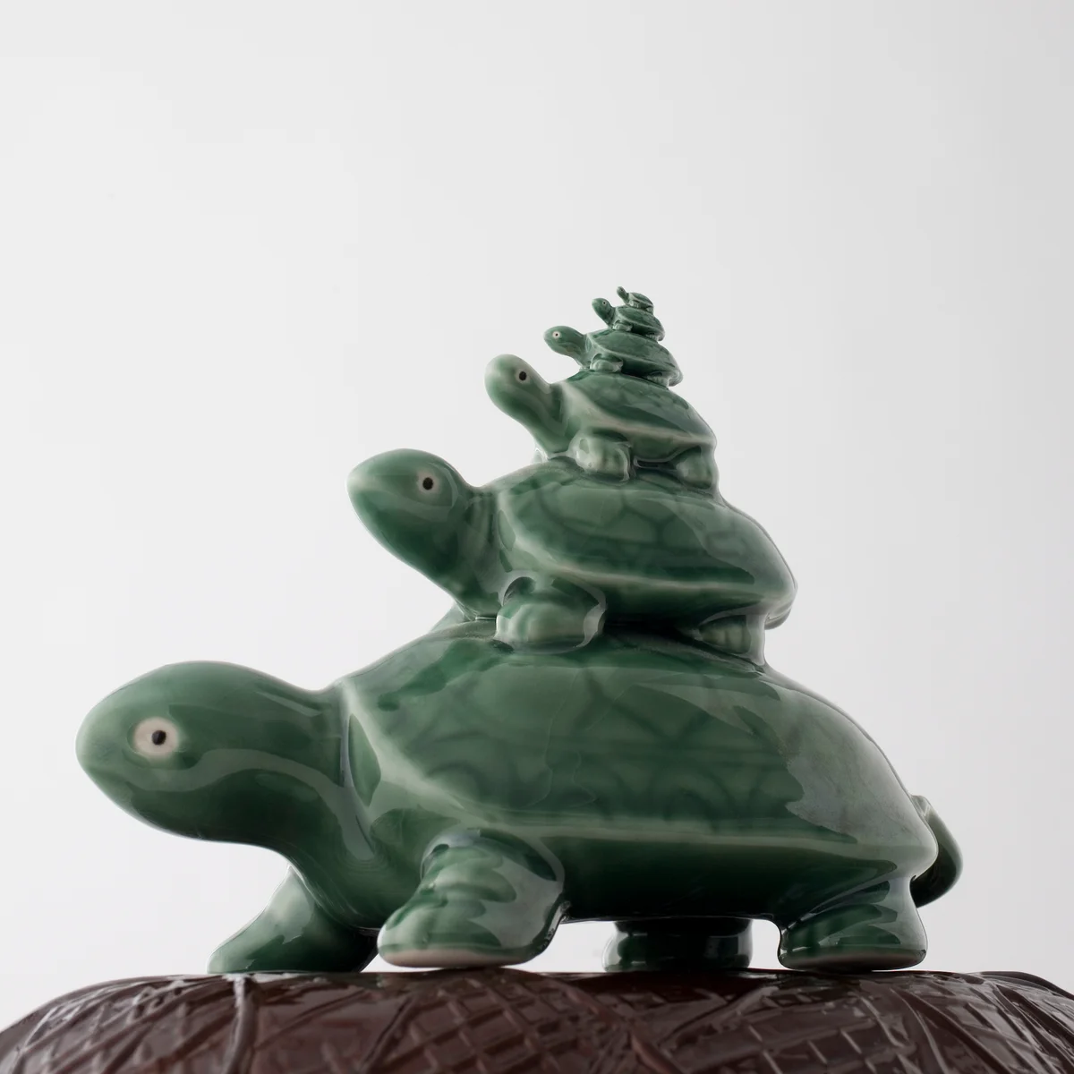 Ceramic turtles stacked
