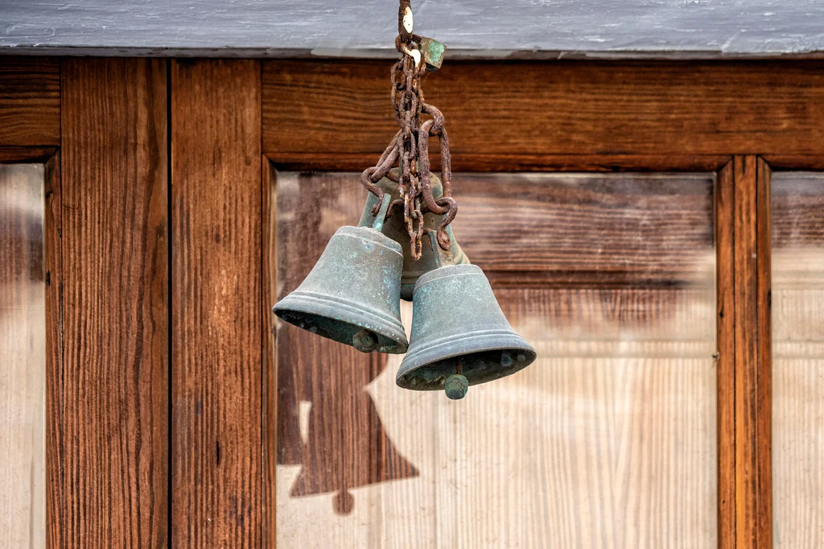 Lucky bells on door