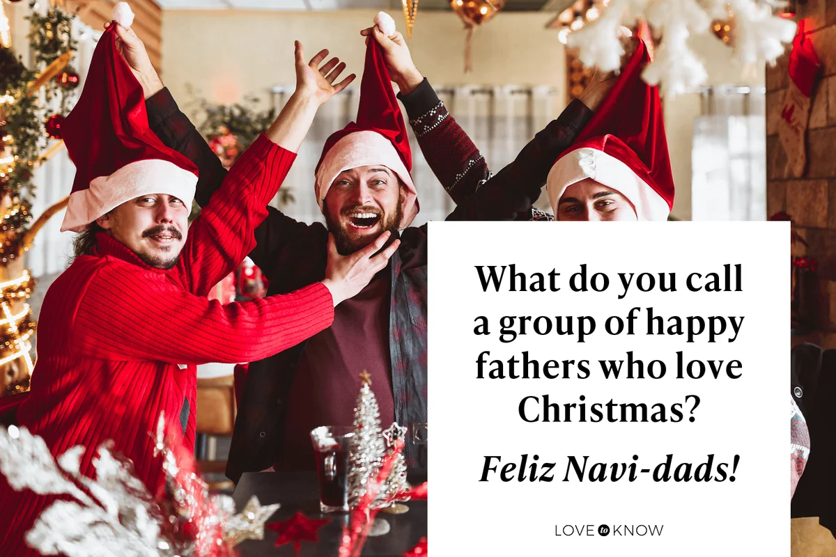 What do you call a group of happy fathers who love Christmas?

Feliz Navi-dads!