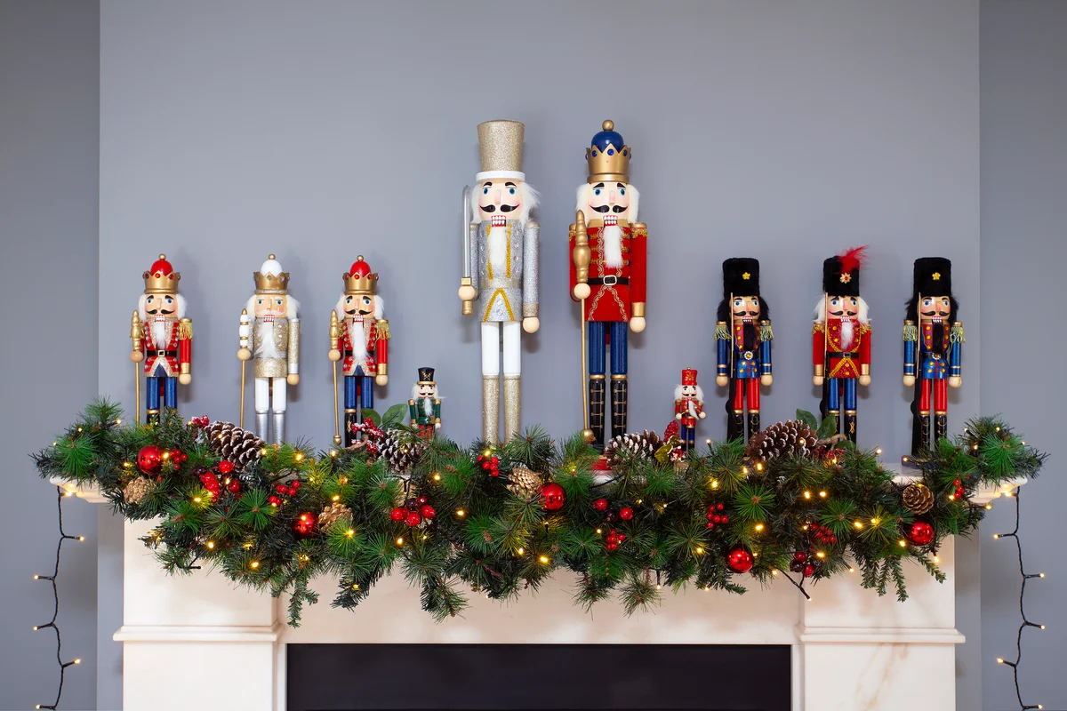nutcrackers on mantel