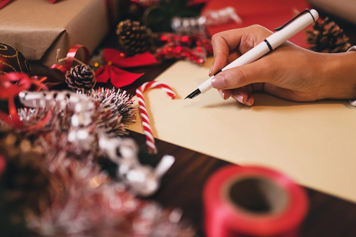 Writing a Christmas card