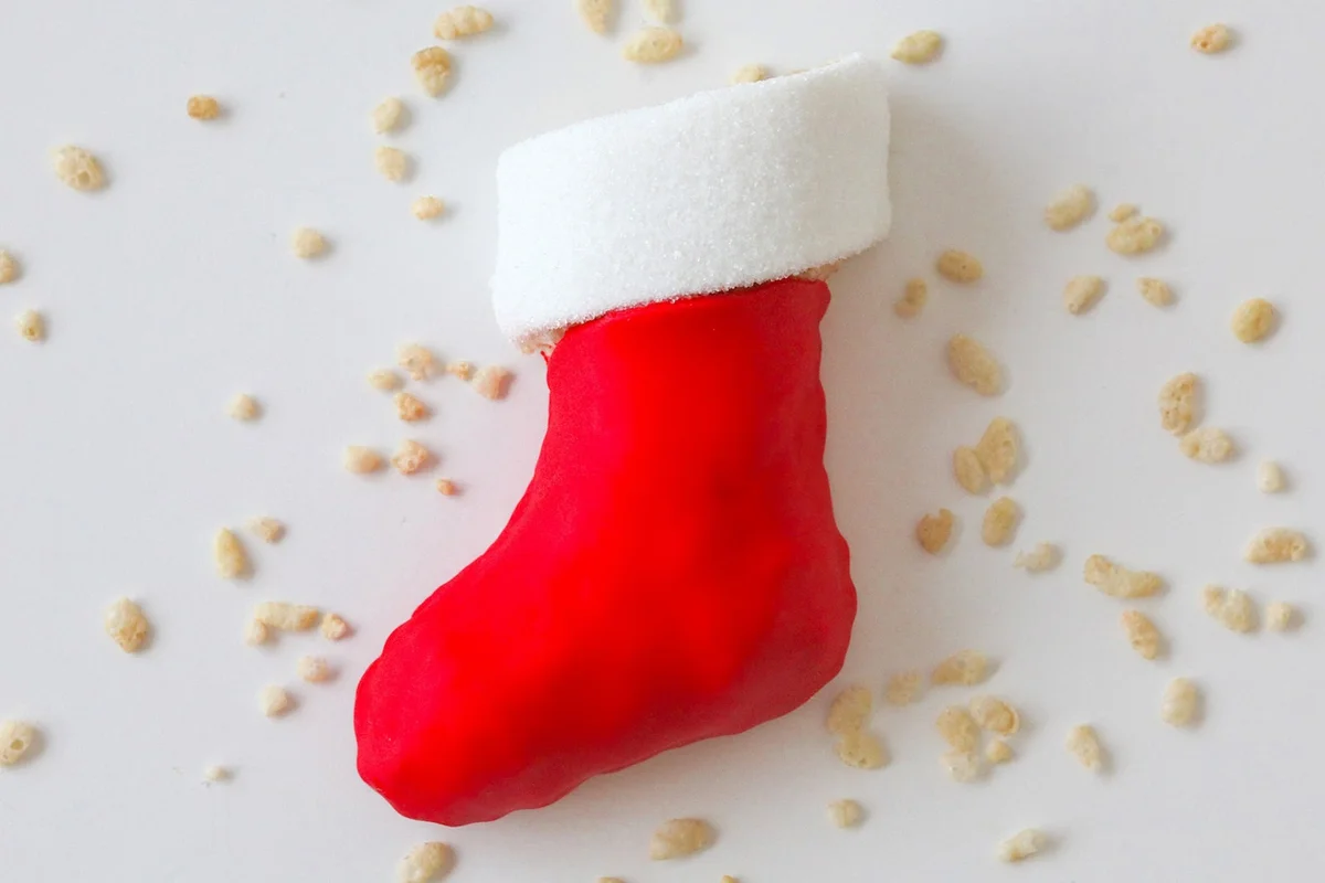 Christmas Stocking Rice Crispie Treats