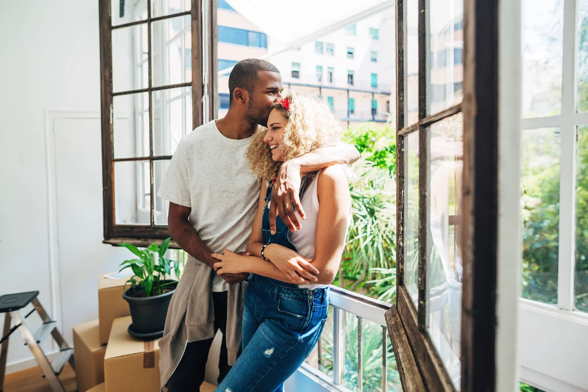 couple embracing