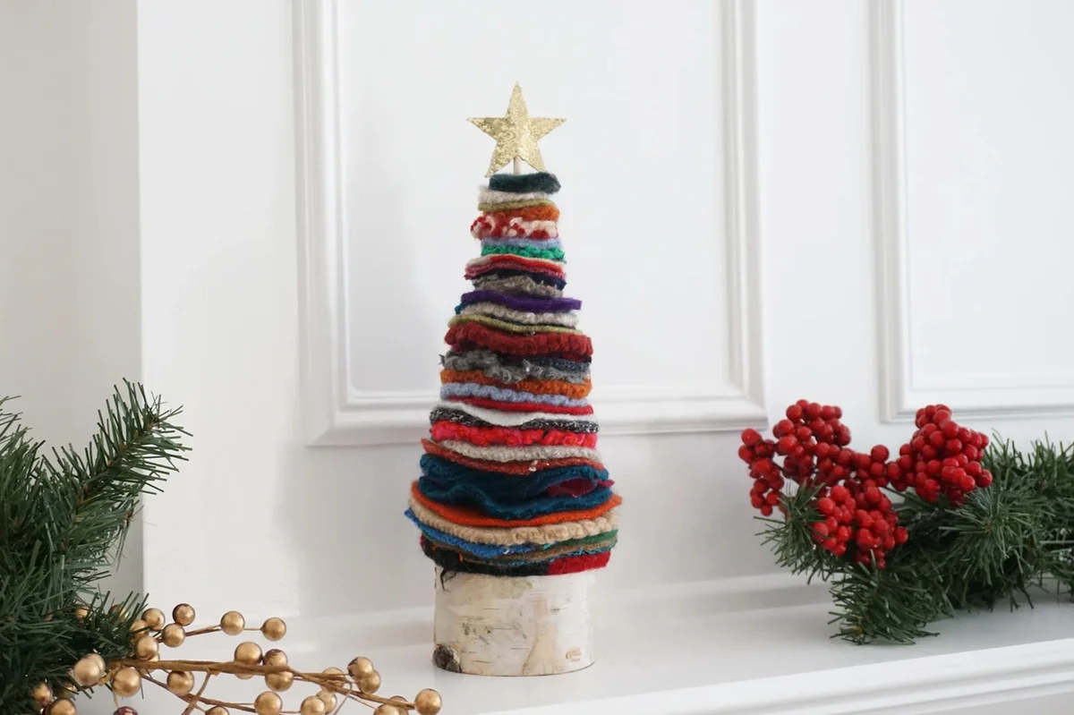Felted Wool Large Christmas Tree