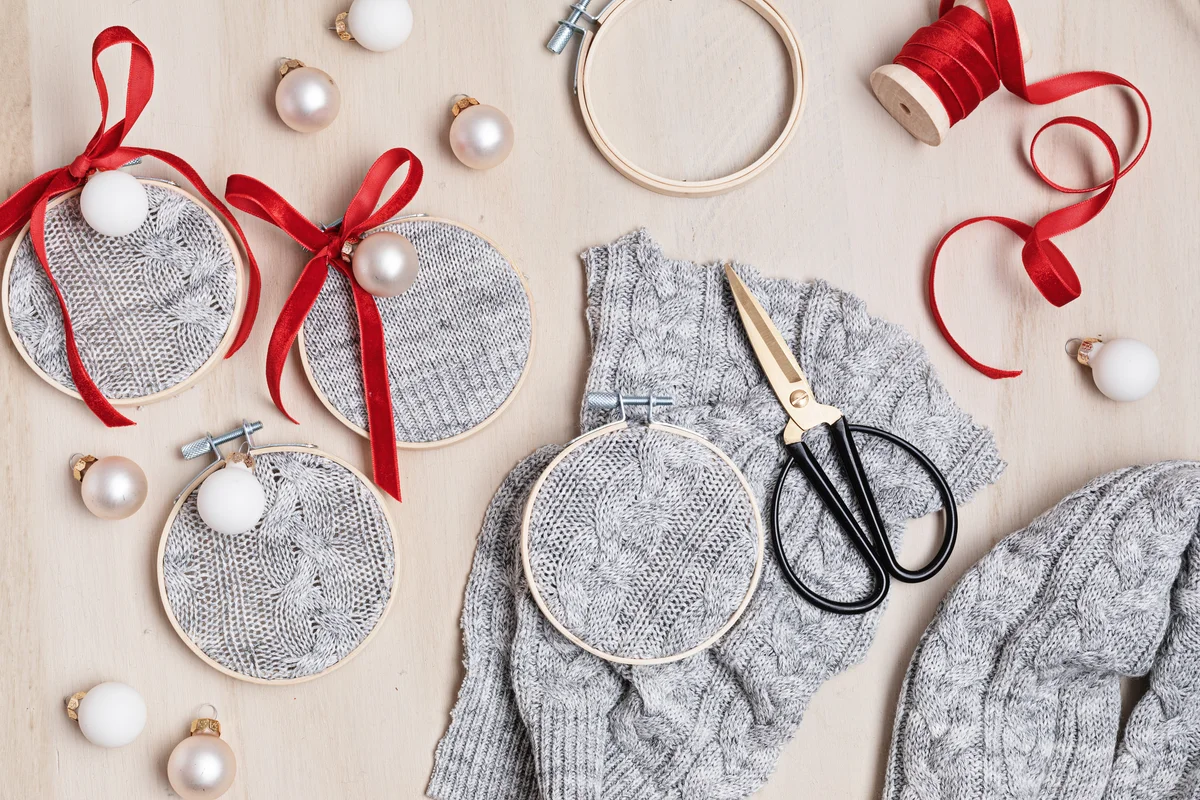 DIY project of christmas ornaments