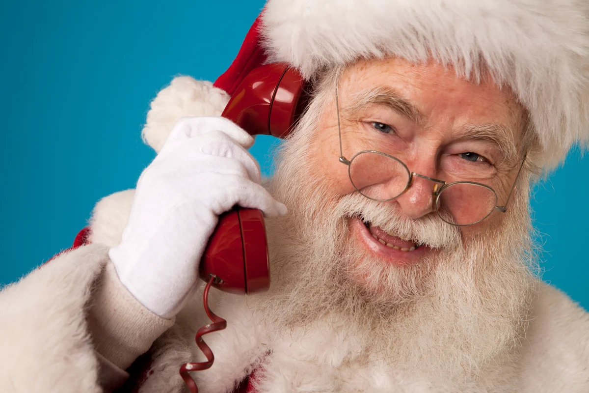 Santa on the phone