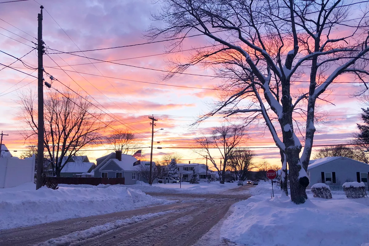 Snow alerts in New England
