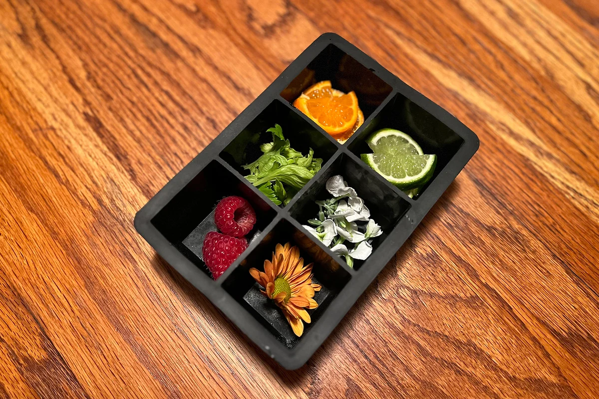 Herbs, Fruit, and Citrus in Ice Cubes