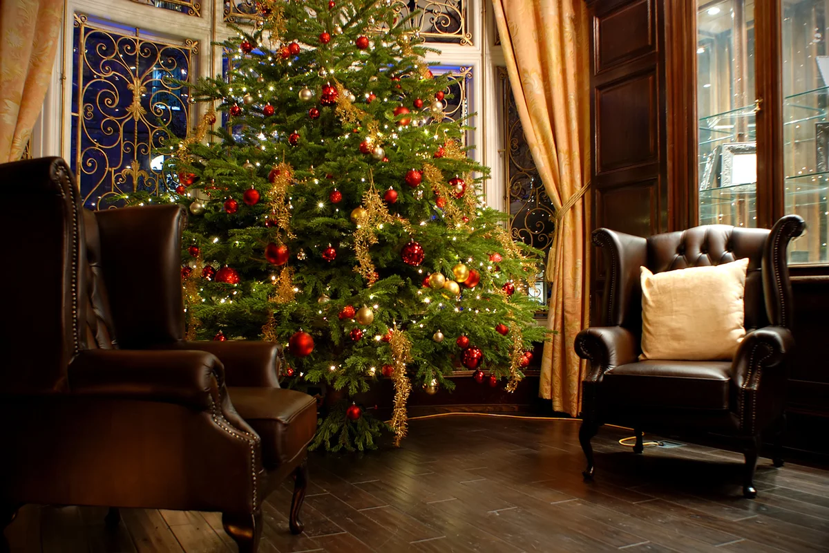 Luxury room indoor at Christmas time