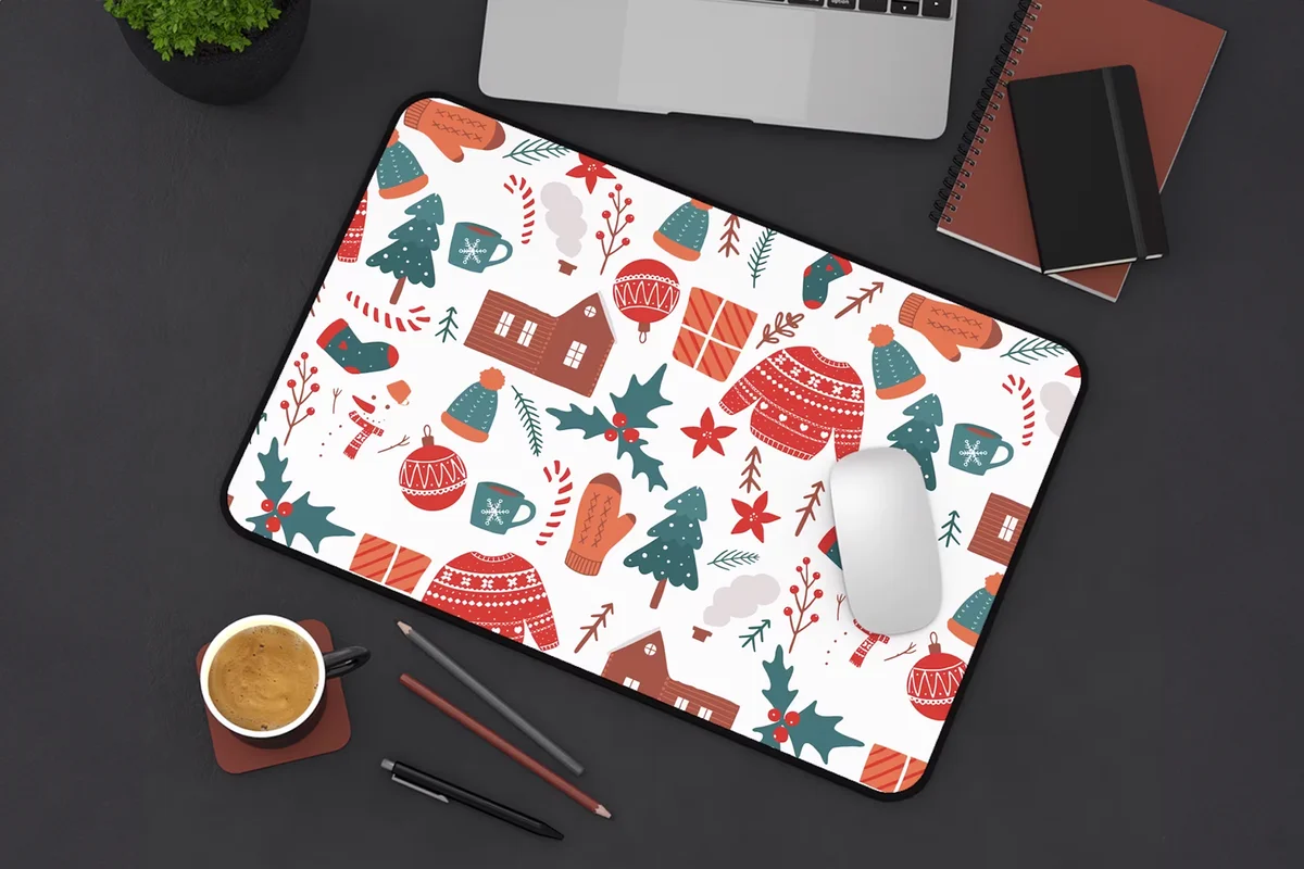 Christmas Theme Desk Mat for a Holiday Themed Office