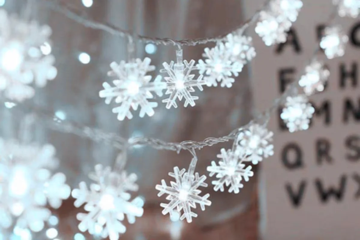 Christmas Lights Snowflake String Lights Christmas