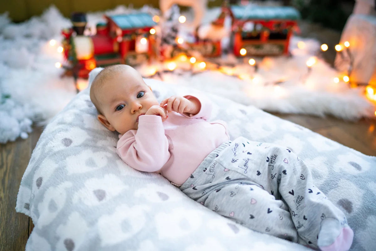baby inside in winter