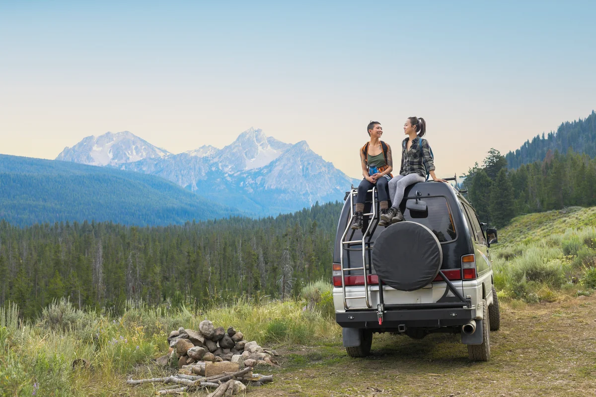 couple camping