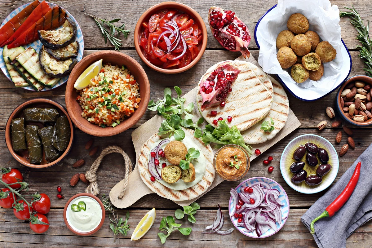 Mediterranean vegetarian foods