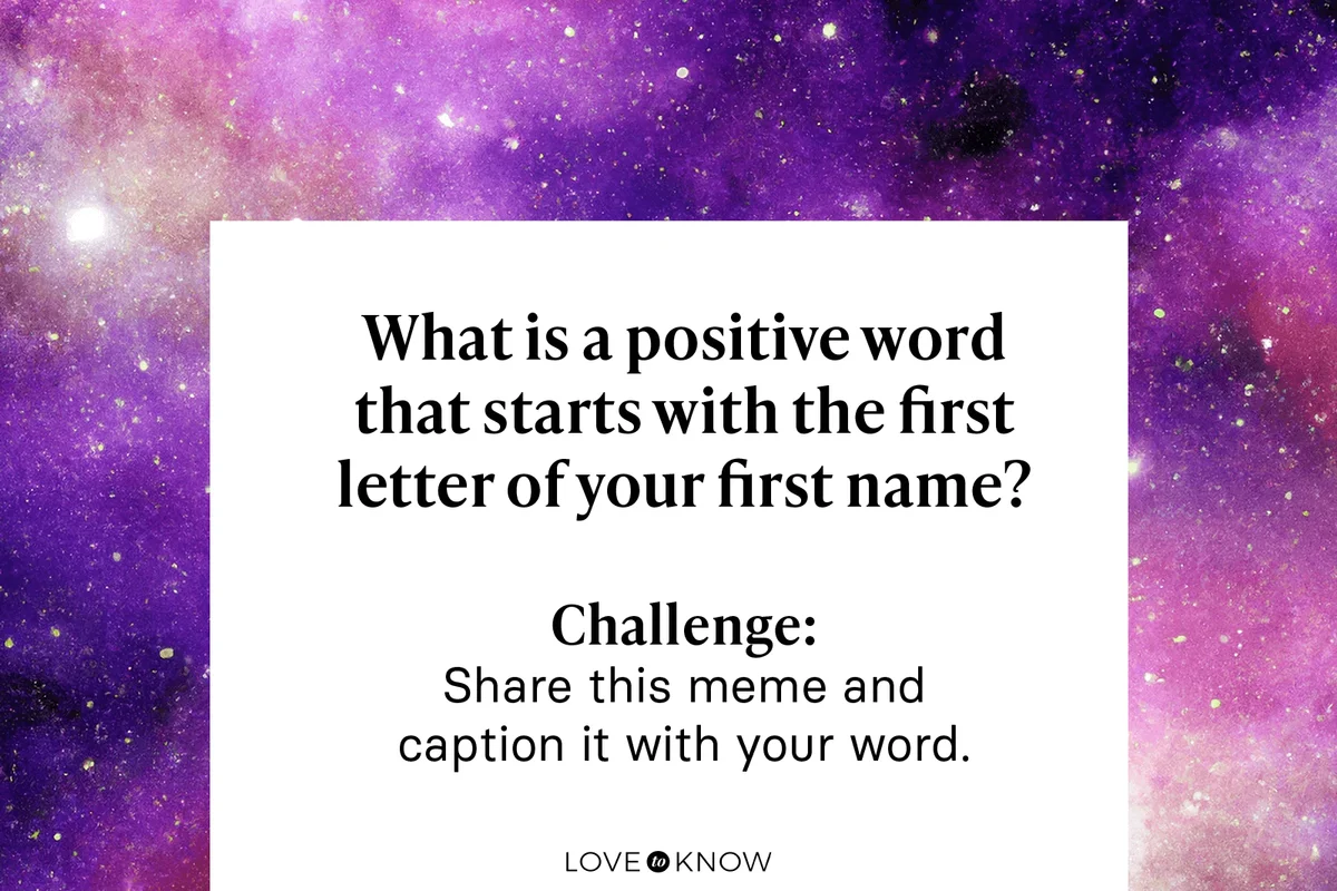 Positive word with your name