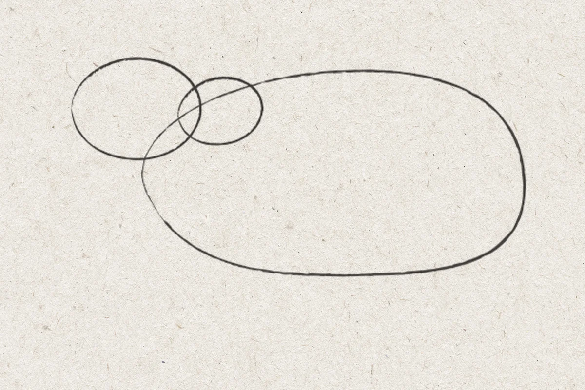 polar bear drawing step 1
