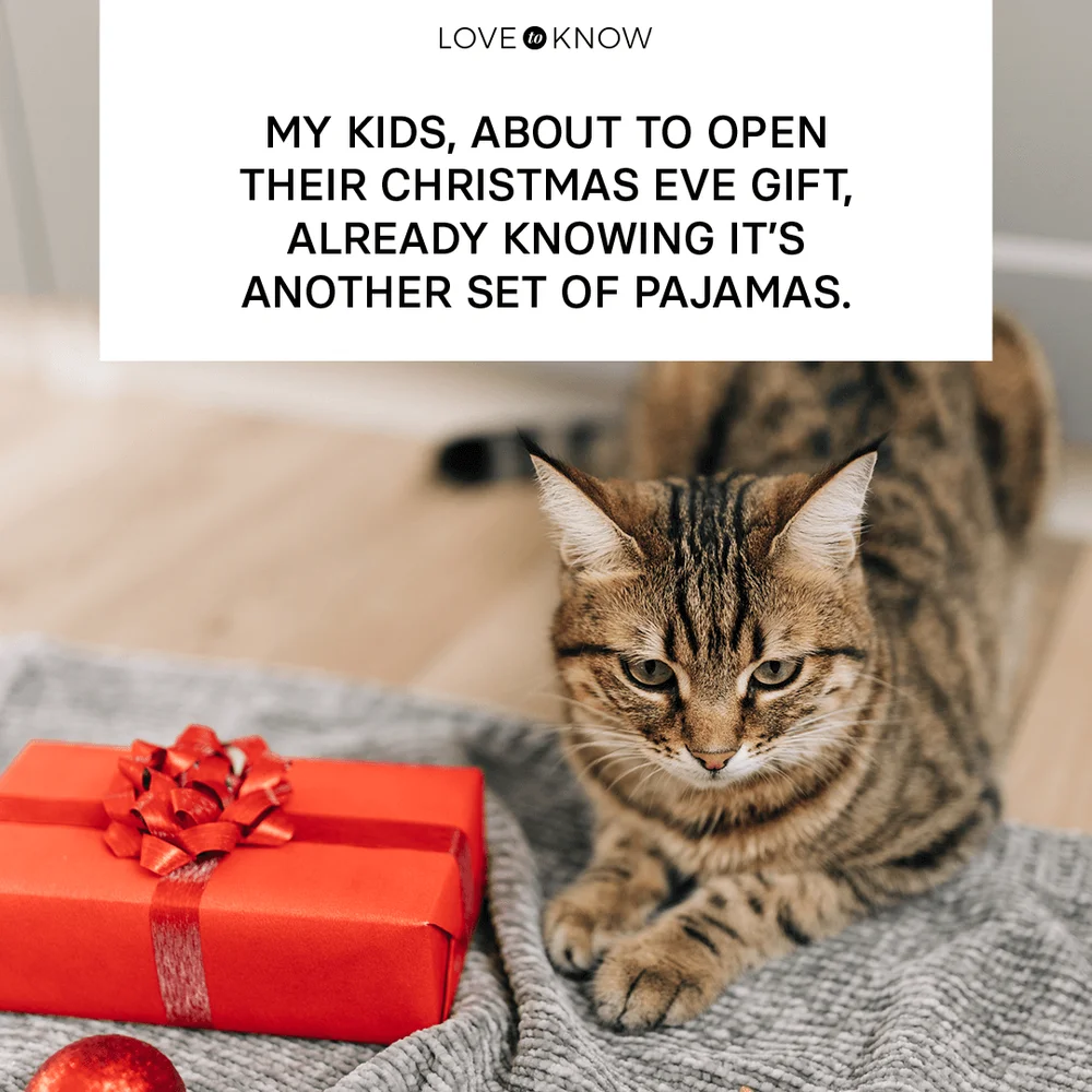 My kids, about to open their Christmas Eve gift, already knowing it’s another set of pajamas.