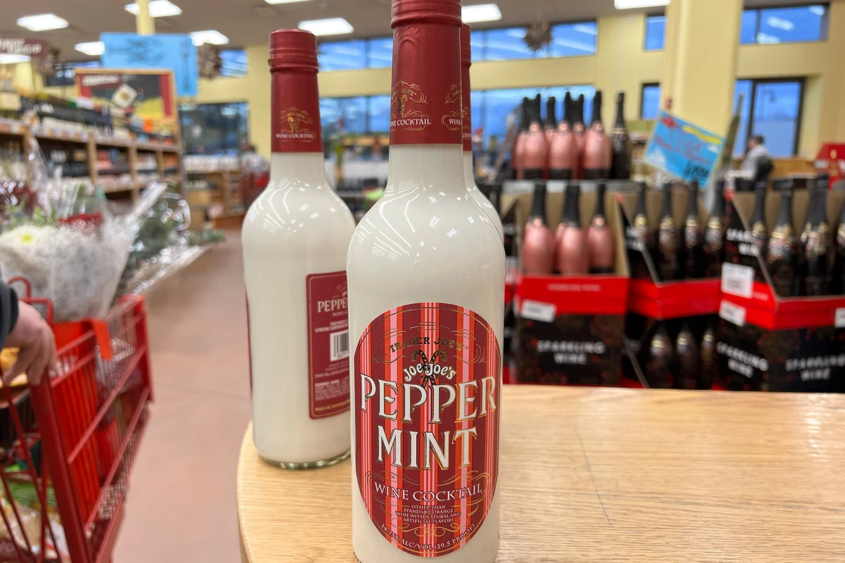 Trader Joe's Pepper Mint Wine Cocktail