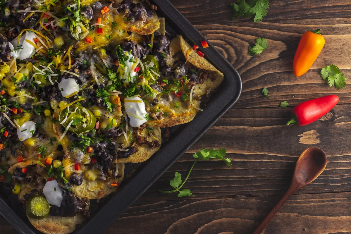 black bean nachos