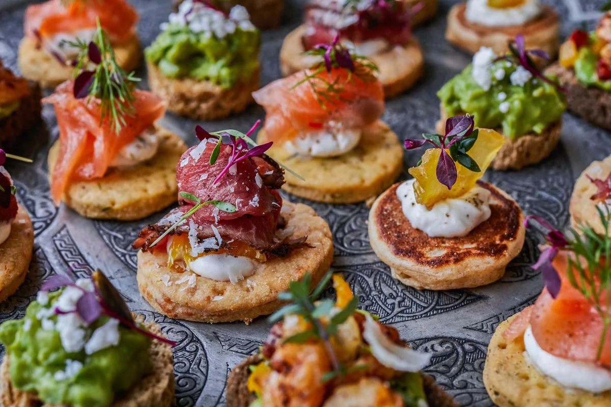 assorted canapes