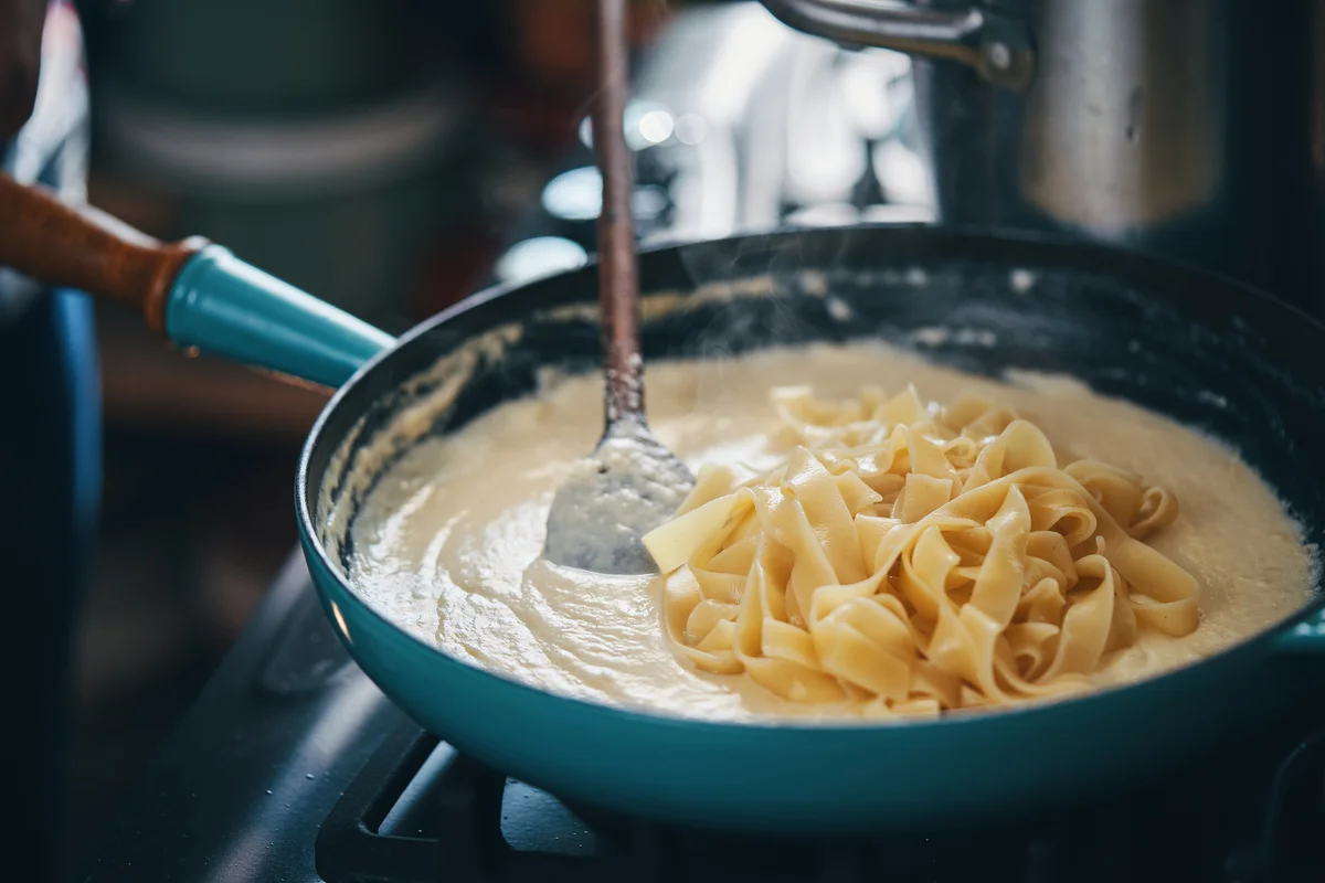 alfredo and fettuccine