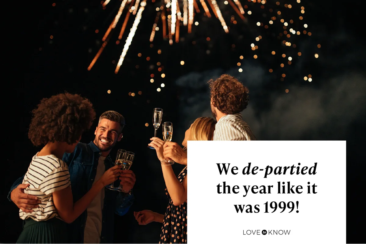 Friends celebrating New Year's Eve