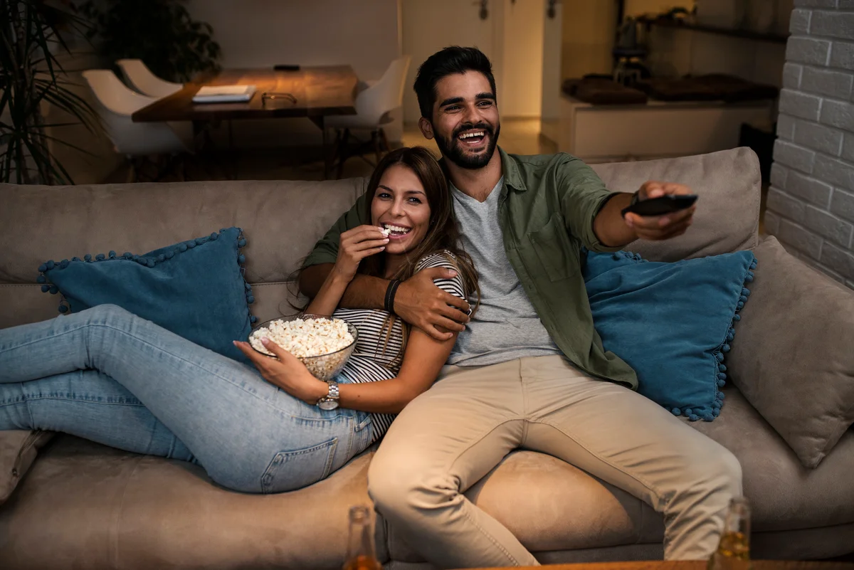 couple watching a movie