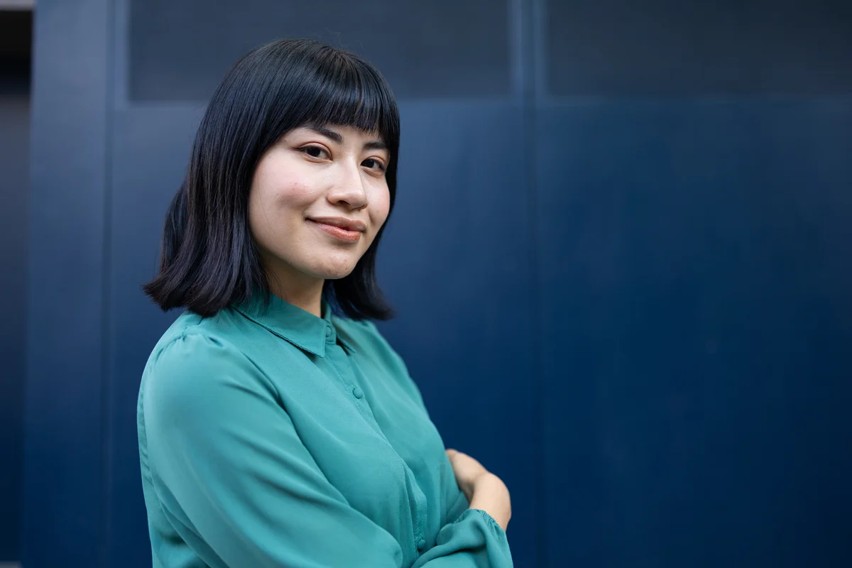 Portrait of confident young woman