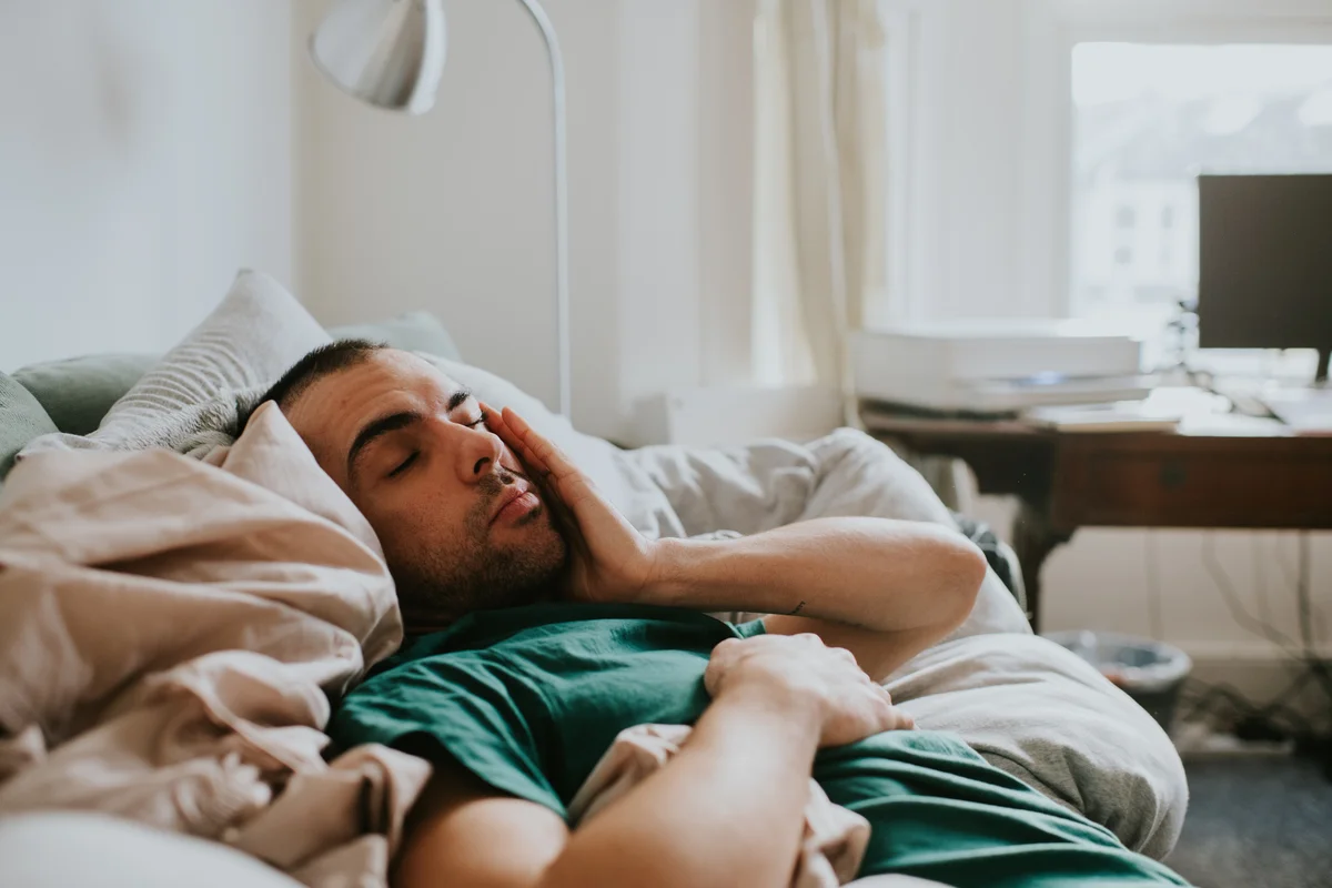 waking up on the sofa