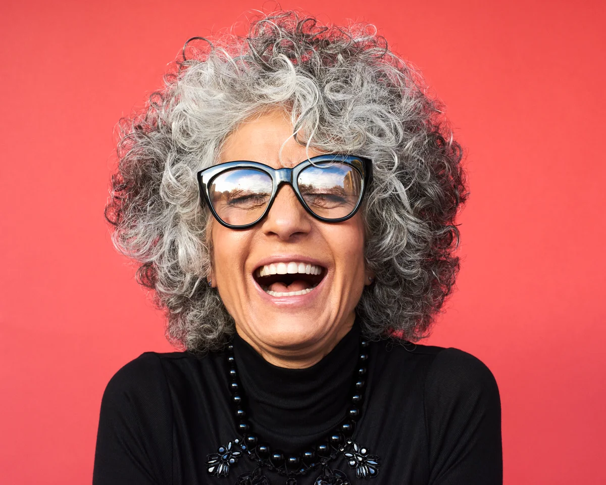 Portrait of mature woman laughing