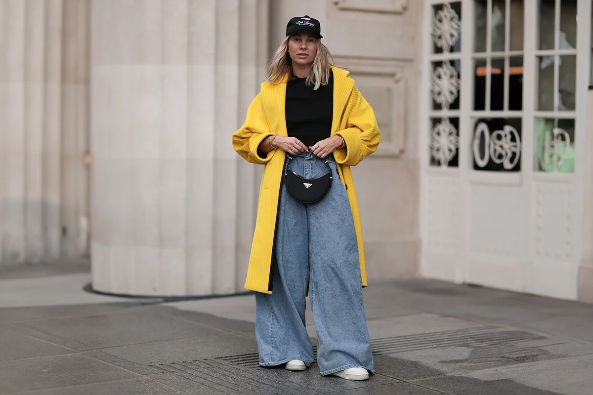 The Frankie Shop light blue wide leg denim jeans