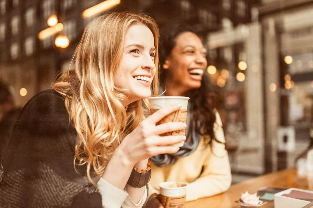 Sharing a laugh with my friend