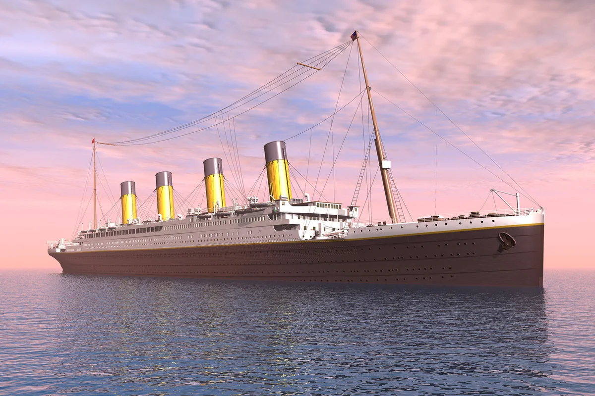 Computer generated 3D illustration with an Ocean Liner