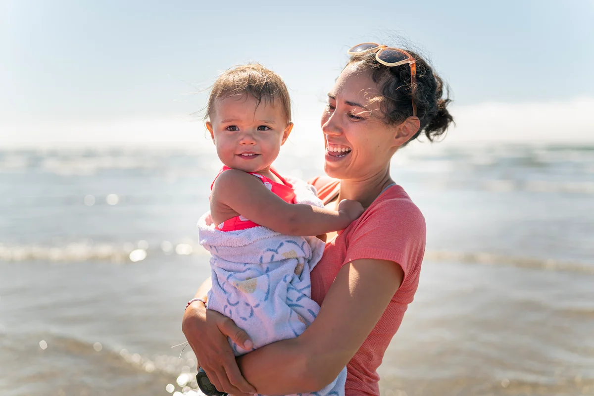 woman and baby