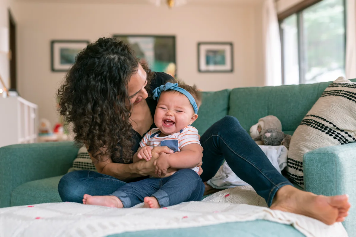mother and baby girl