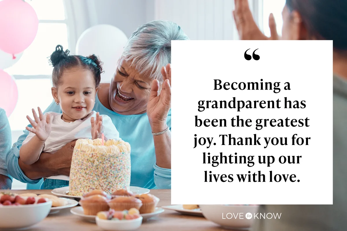 Grandparents with birthday girl