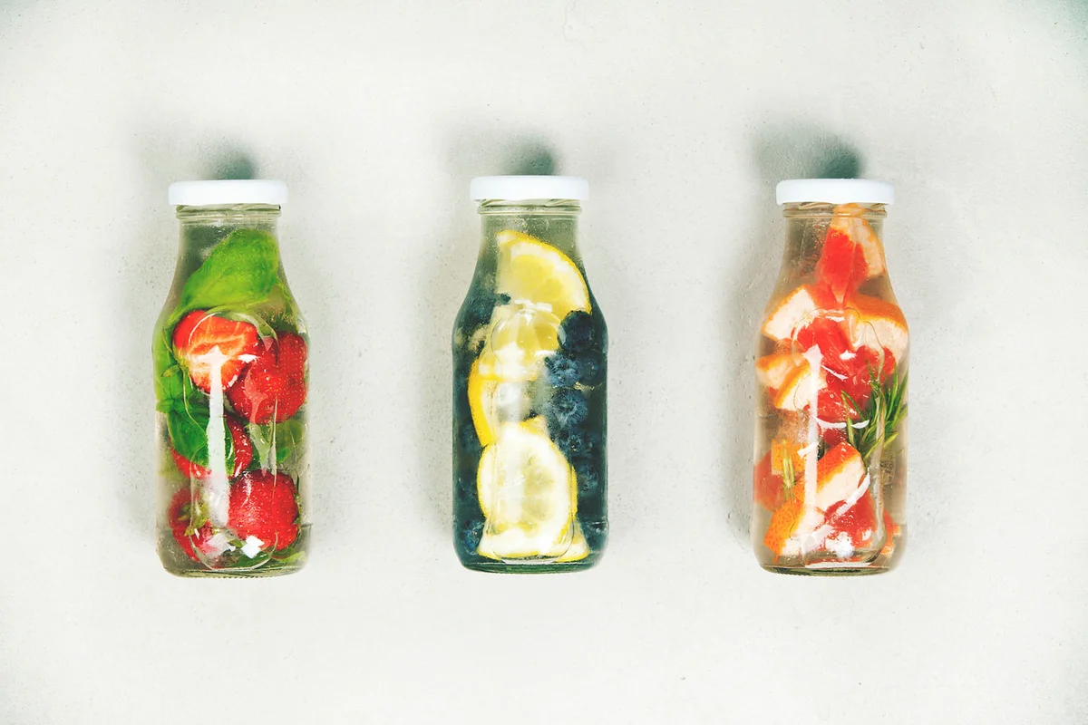 Detox fruit infused flavored water