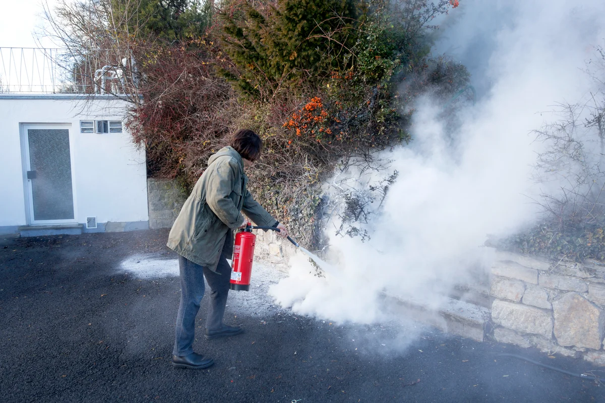 extinguishing a fire