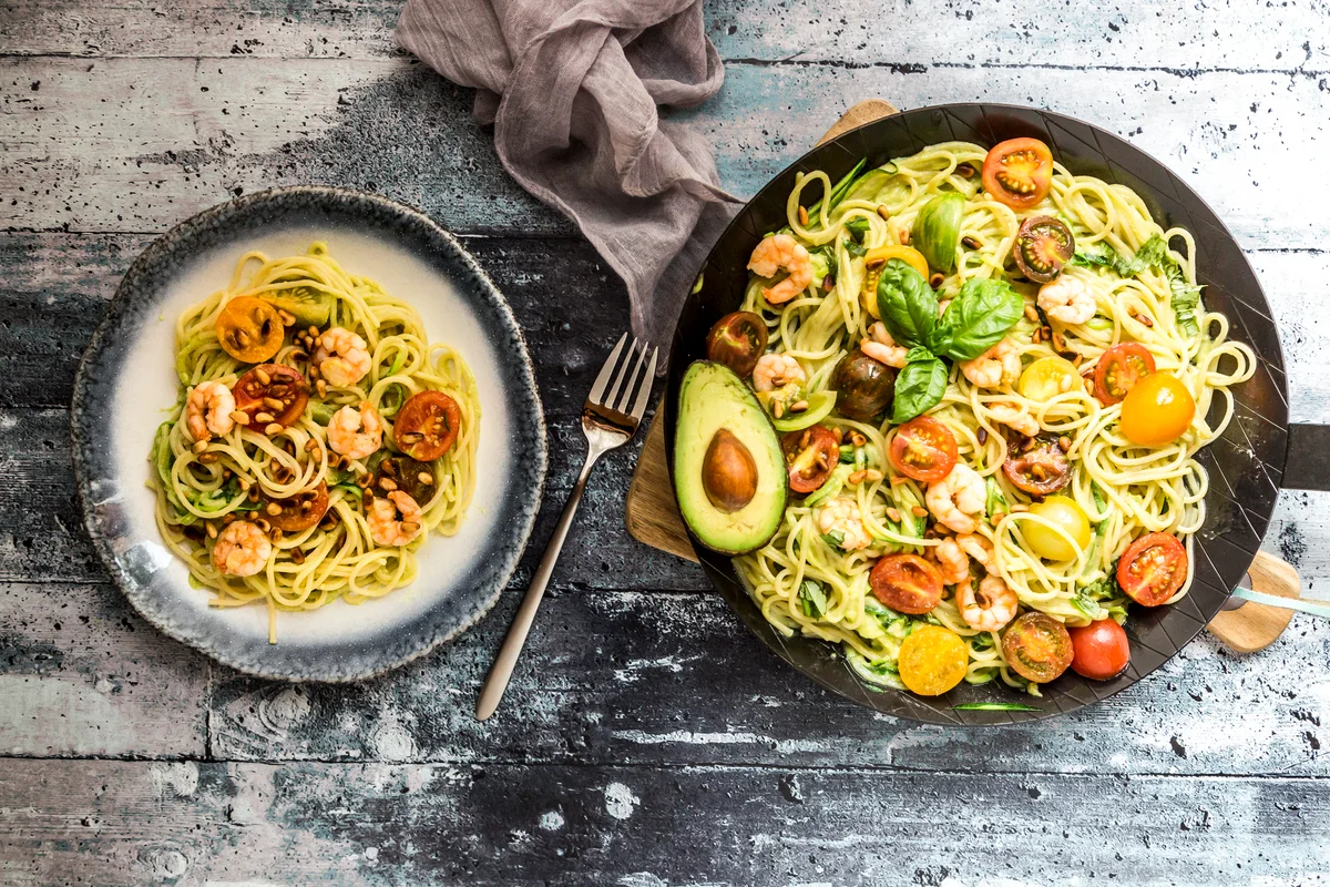 shrimp & zoodles