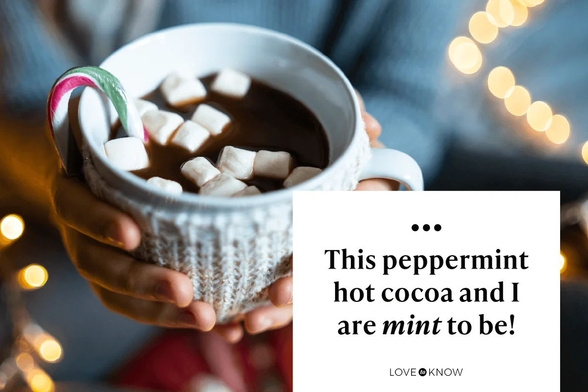 This peppermint hot cocoa and I are mint to be!