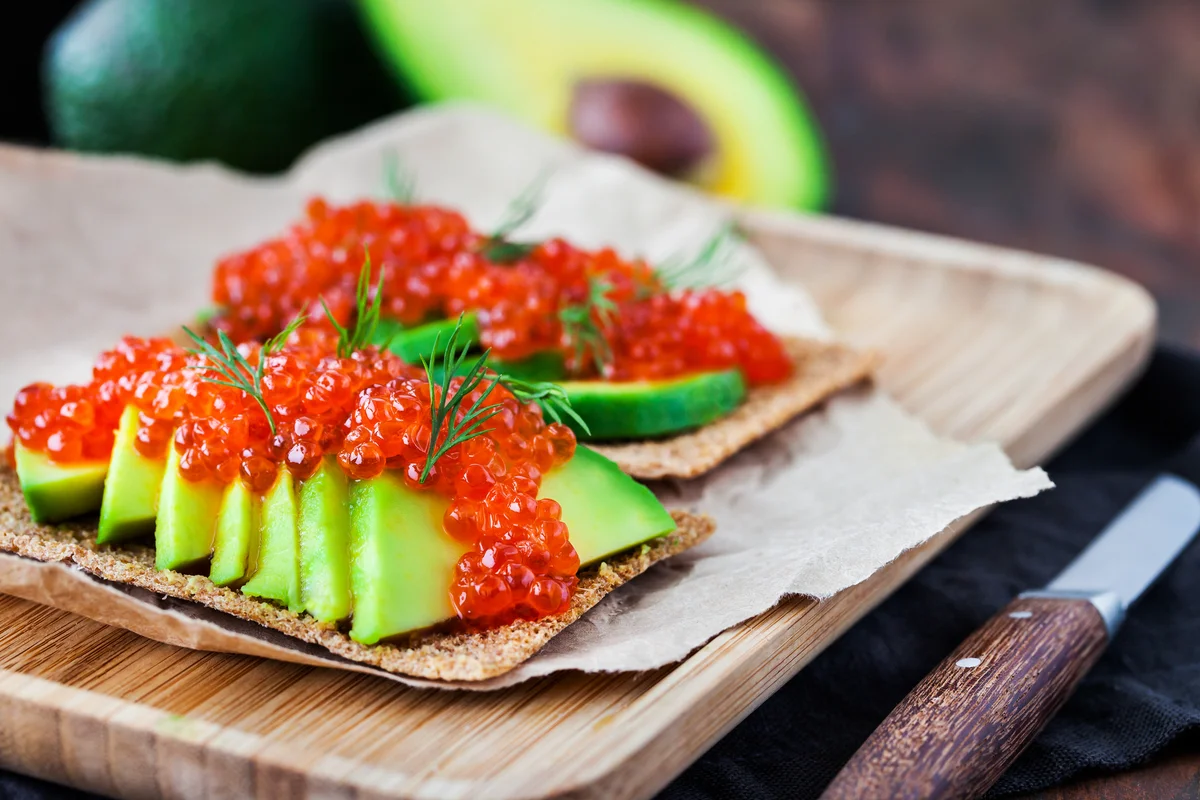 avocado and caviar