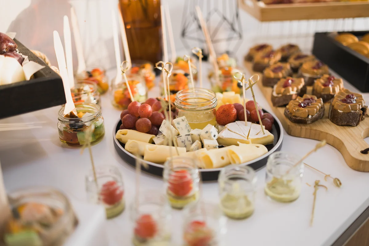 display of party appetizers