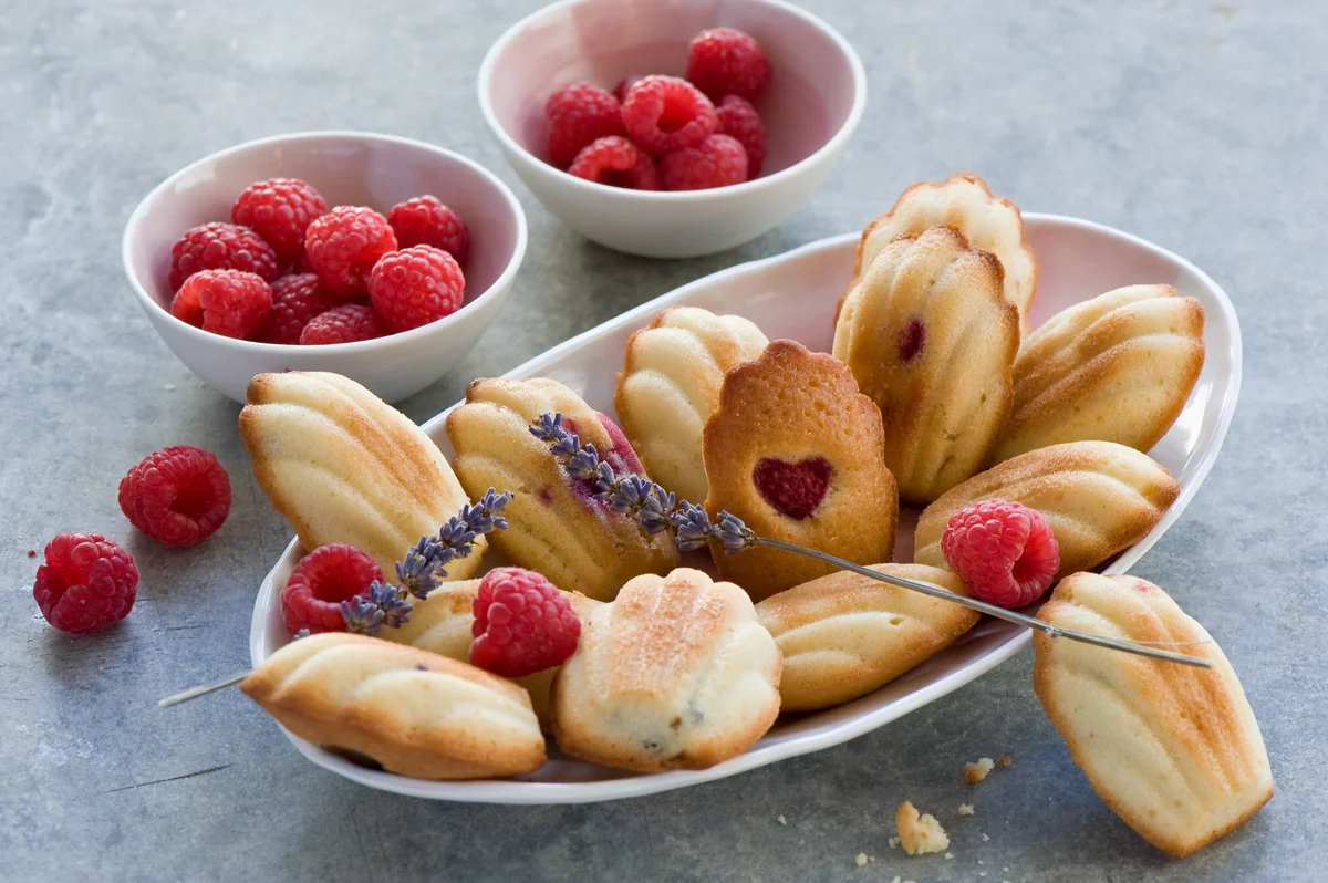 raspberry madeleines