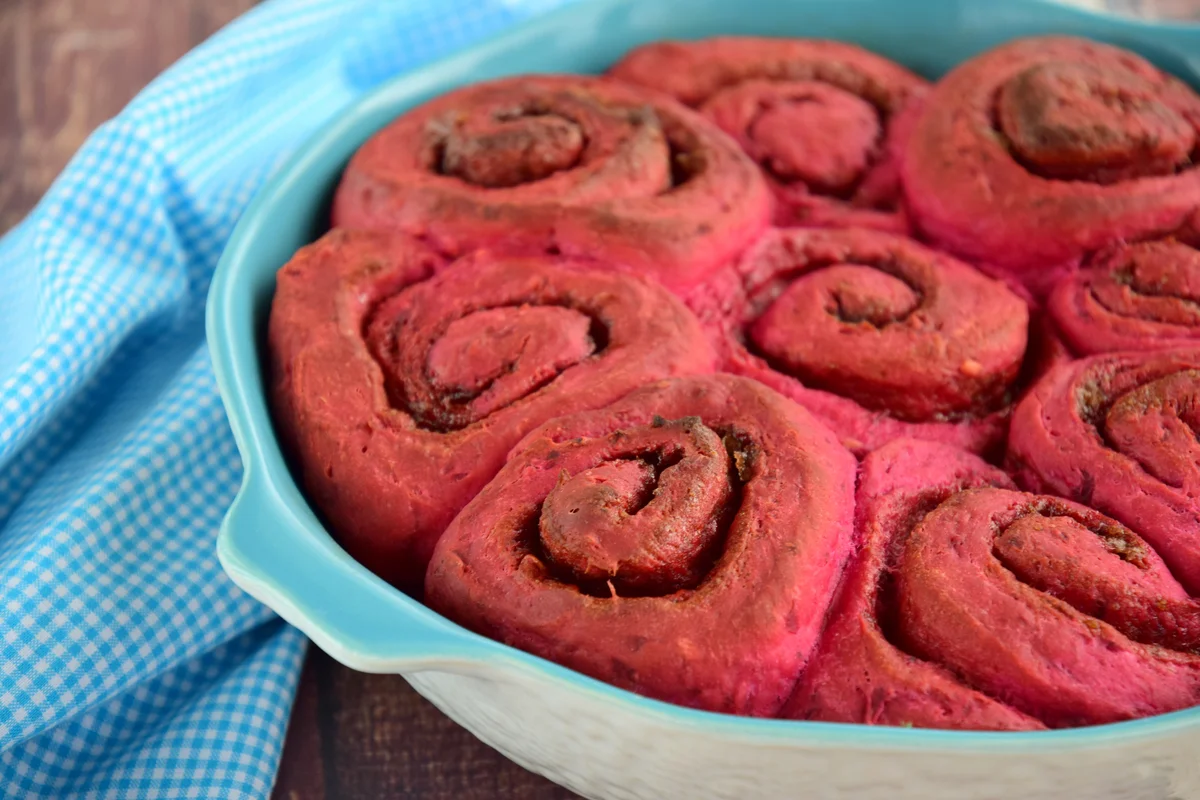 un-iced red velvet cinnamon rolls