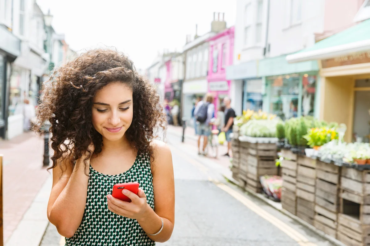 woman with cell phone