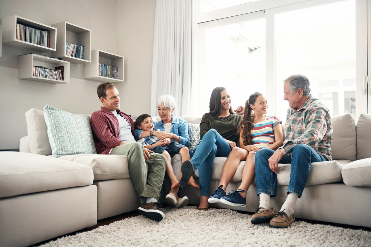 family talking