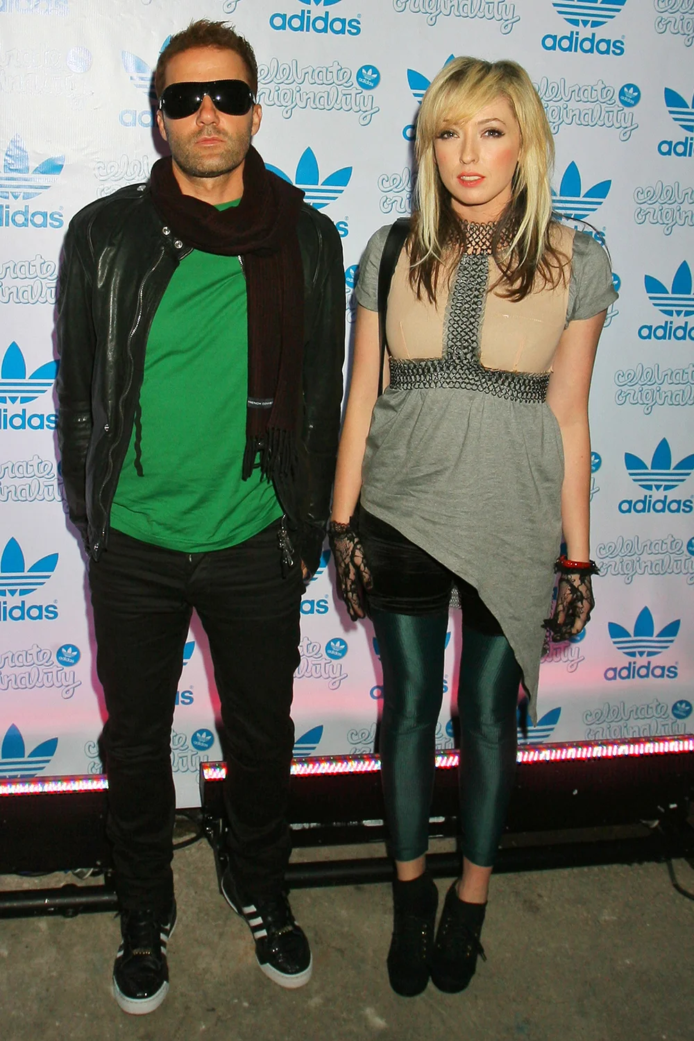 Musicians Jules De Martino (L) and Katie White of The Ting Tings