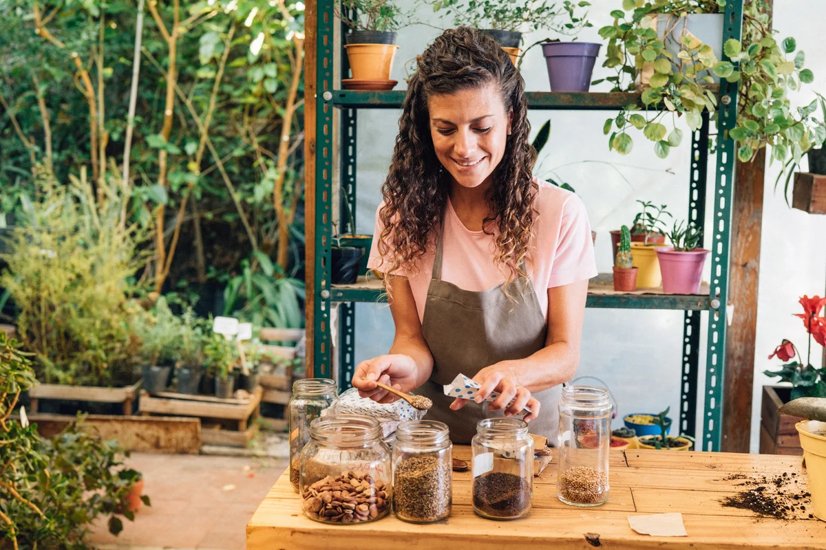 Packing seeds for home grown produce